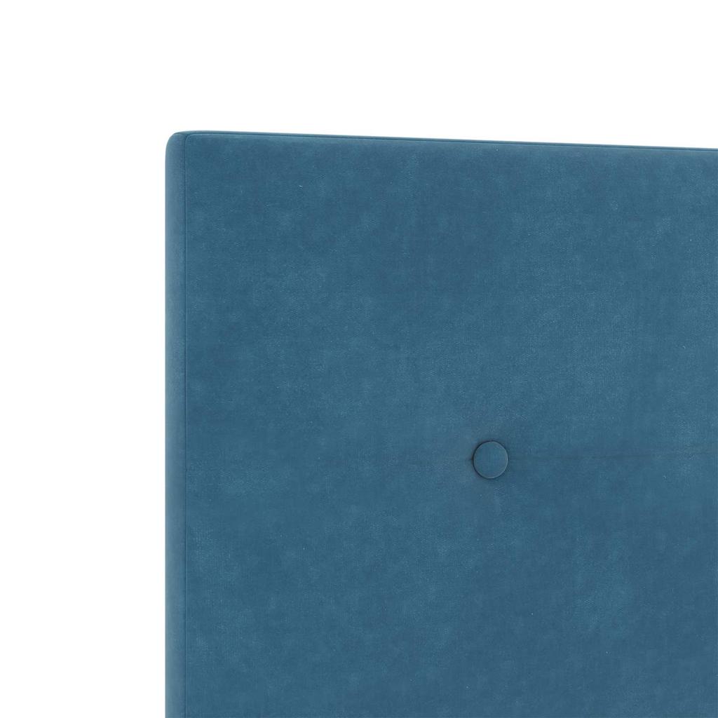 Box Spring Bed with Mattress and Headboard Blue 80 X 200 Cm Velvet