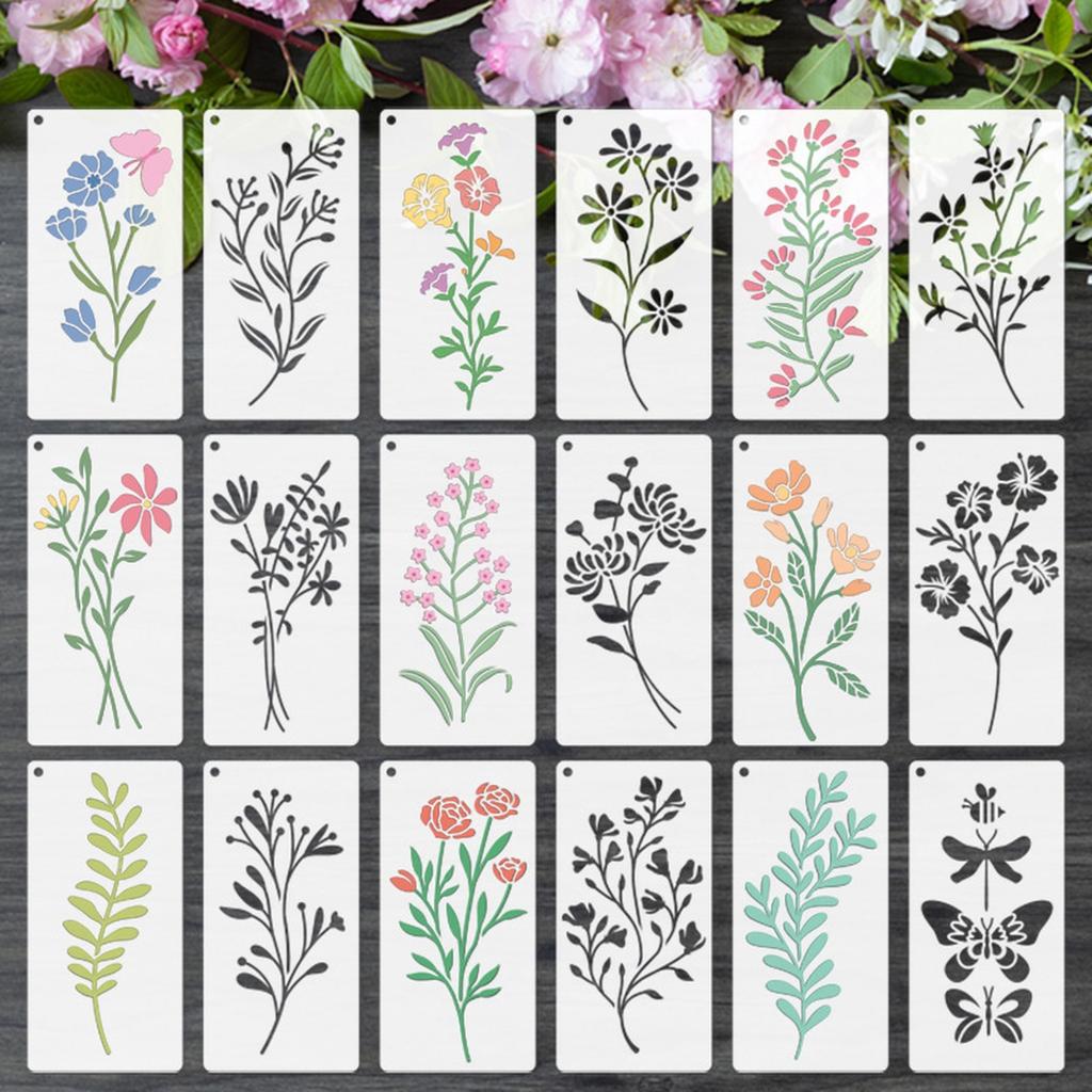 Floral Hollow Template for Spray Painting, Hand Painting and, Wall and Wood Veneer Decoration