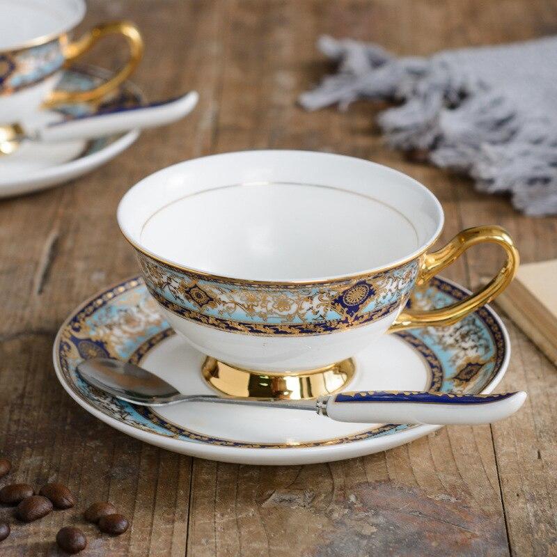 European Luxury Phnom Penh Ceramic Coffee Cups and Sauces Retro English Afternoon Tea Bohemia Coffee Cups Eco Suit