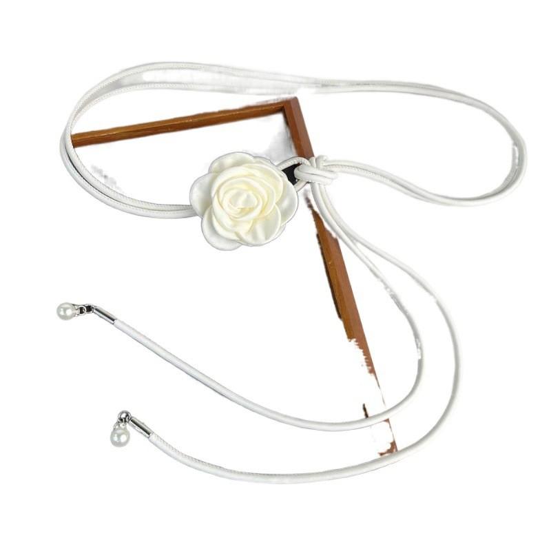 Unique And Trendy Double Layered Waist Rope In Black And White For Dress Enhancements