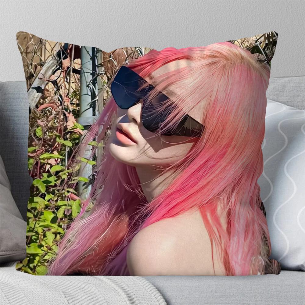 Giselle Girl Group Singer A-Aespa Pillow Case Square Pillow Bedroom Sofa Leisure Comfort Car Living Room Home Decoration 40X40
