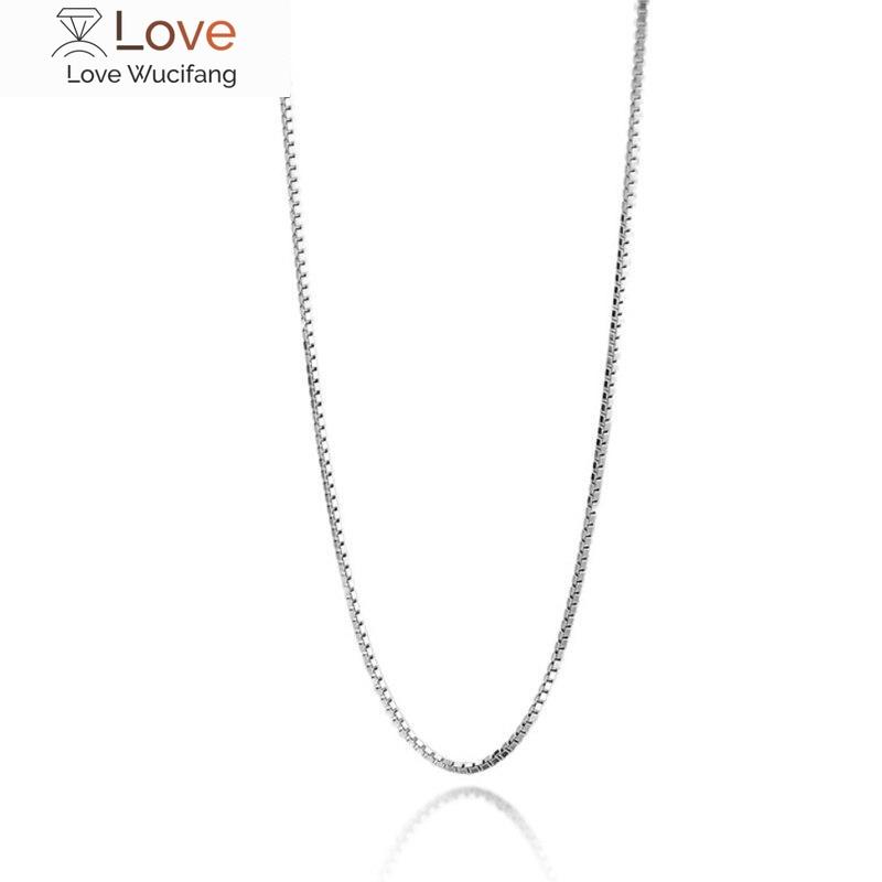 925 Sterling Silver Women 'S Fashion New Jewelry High Quality Crystal Zircon Retro Simple Pendant Necklace Long 45cm