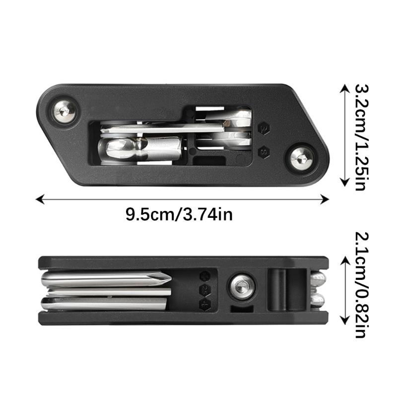 10 in 1 Bicycles Maintenance Tool Pocket Size Heavy Duty Bikes Multiple Tool Multifunctional Bikes High Strength Wrench