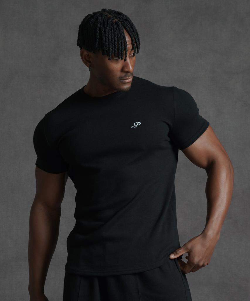 PHERMENON [2Pack] Muscle Fit P Short Sleeve T-Shirt (2 Colors)