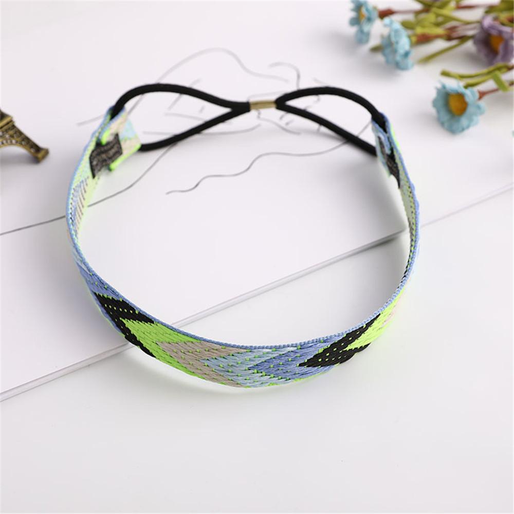 Boho Colorful Braided Headbands Vintage Non Slip Elastic Bandanas Hairband For Girls Summer Beach Party Hair Accessories