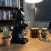 Artistic Cat Sculpture Plastic Glasses Cat Statue Cute Desktop Statue  Desktop Decor