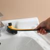 Long Handle Cleaning Brush Soft Hair Curved Brush Handle Double Head Toilet Brush  Bathroom