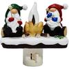 2024 Santa Campfire Flickering Nightlight: 3D Stereo Christmas Eve Lights flameless Candles with fire Marshmallows Designed for Festive ambience
