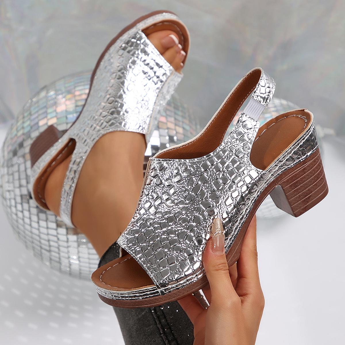 

Fashion Plus Size Shoes for Women Summer Fashion Platform Sandals Non-slip Peep Toe Sandalias De Mujer 36-43 Heels Women Shoes 36