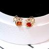 Red mouse earrings, female stud earrings, female student Korean version, simple temperament, fashionable earrings, earrings, female pendant.