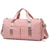 Large Capacity Travel and Gym Bag with Printed Logo, Dry/Wet Separation, Shoe Compartment, Ideal for Yoga, Swimming, and Business Trips