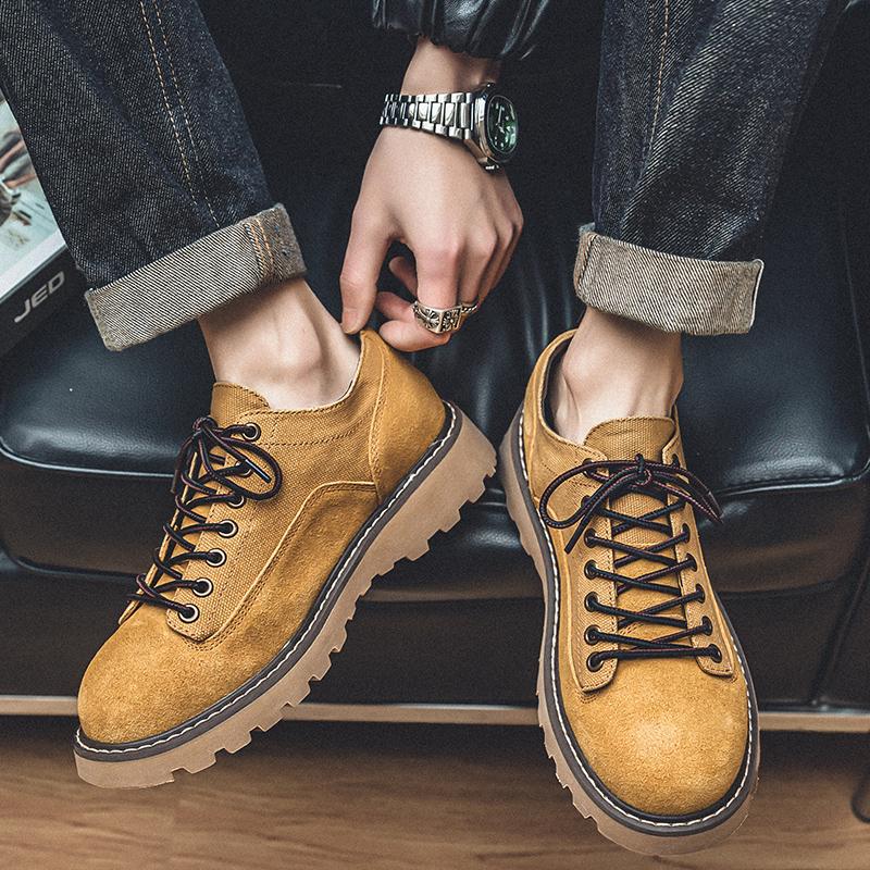 2025 Classic Brand Men's Genuine Leather Casual Shoes Thick Soled Handmade Soles Men's Oxford Shoes Retro Workwear Shoes