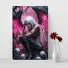 Fallen Angel  Aluminum Signage Es Wall Decoration Halloween and Christmas Gifts Preperforated Waterproof Weather Resistan