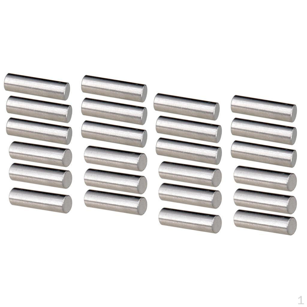 

24 Pieces Alnico 5 Pickup Polepiece Slug Rods for Electric Guitar Parts