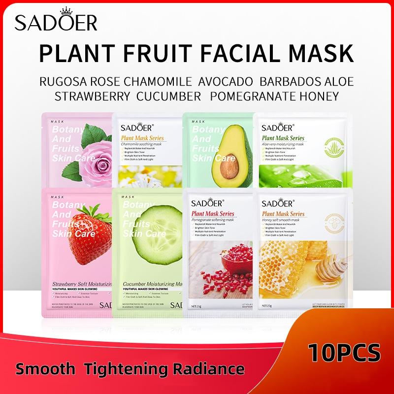 

Увлажняющая маска для лица с медом и растительными фруктами SADOER Hone-10PCS