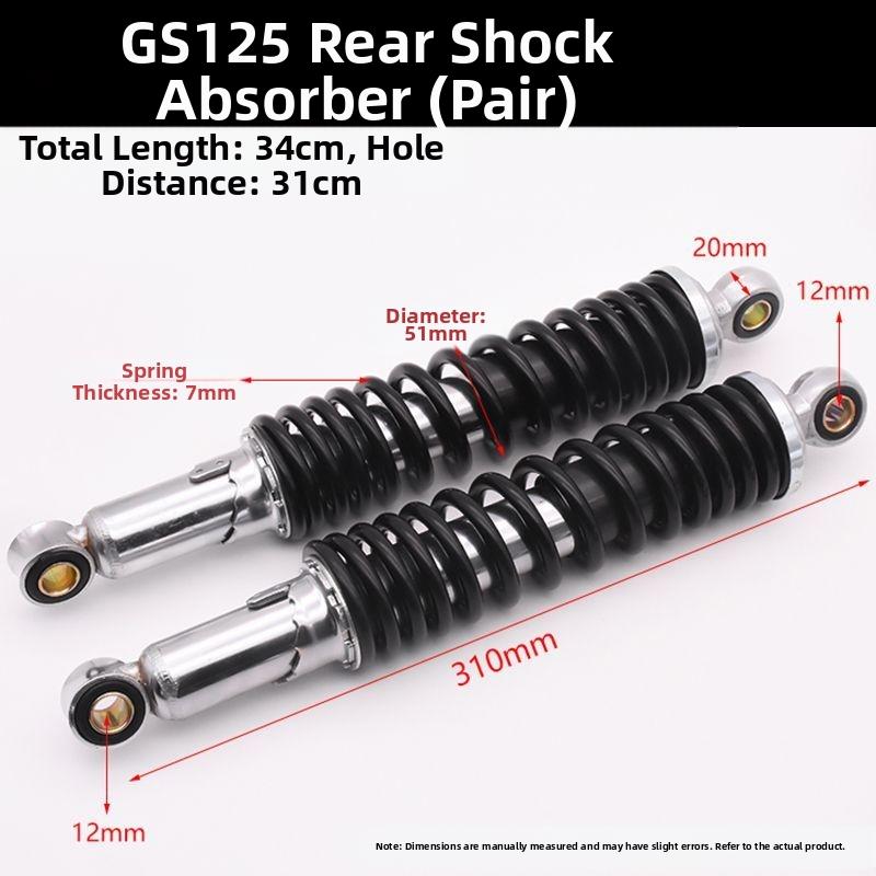 Suitable for Suzuki King shock absorber for GS125/GN125 motorcycles - rear shock absorber, rear fork shock absorber A pair
