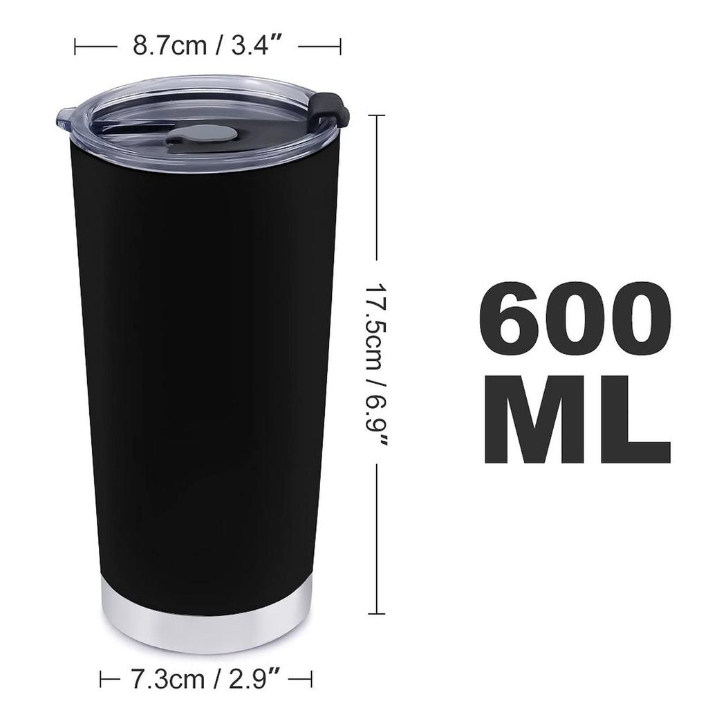 600ml Stainless Steel Coffee CupMug, Perfect for Convenience Stores, Tumblers, Cafe Mug, Portable Mug, with Lid, Keeps Hot or Cold, Vacuum Insulated,