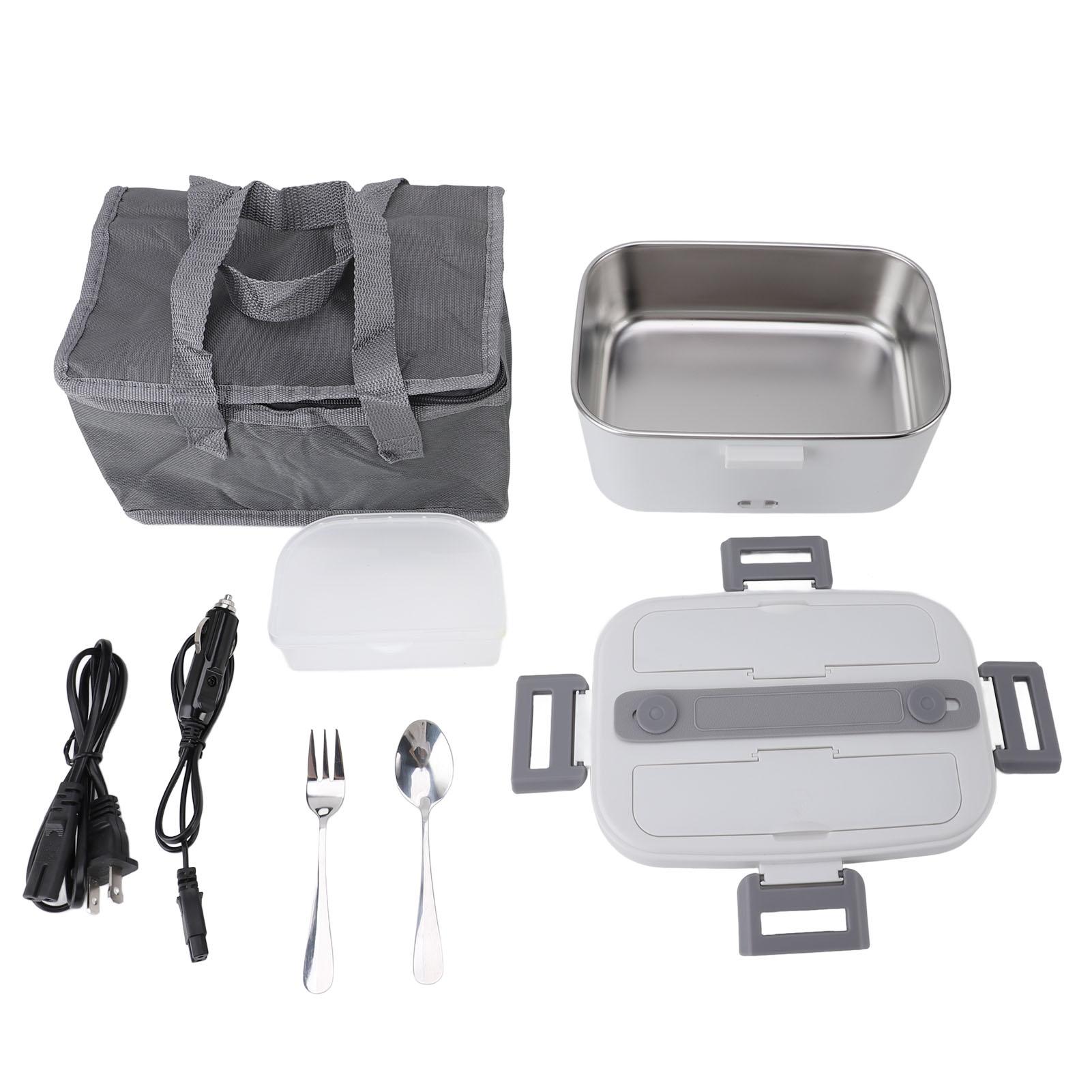 Электрический ланч-бокс 18 л с круговым нагревом на 360 градусов вкладыш из нержавеющей стали SUS304 можно мыть в посудомоечной машине портативный с подогревом L белый 3990₽