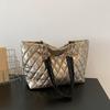 Women Diamond Quilted Tote Handbag Large Capacity Top Handle Bag Versatile Soft Satchel Bag Casual Trendy Female Shopping Bag KTY