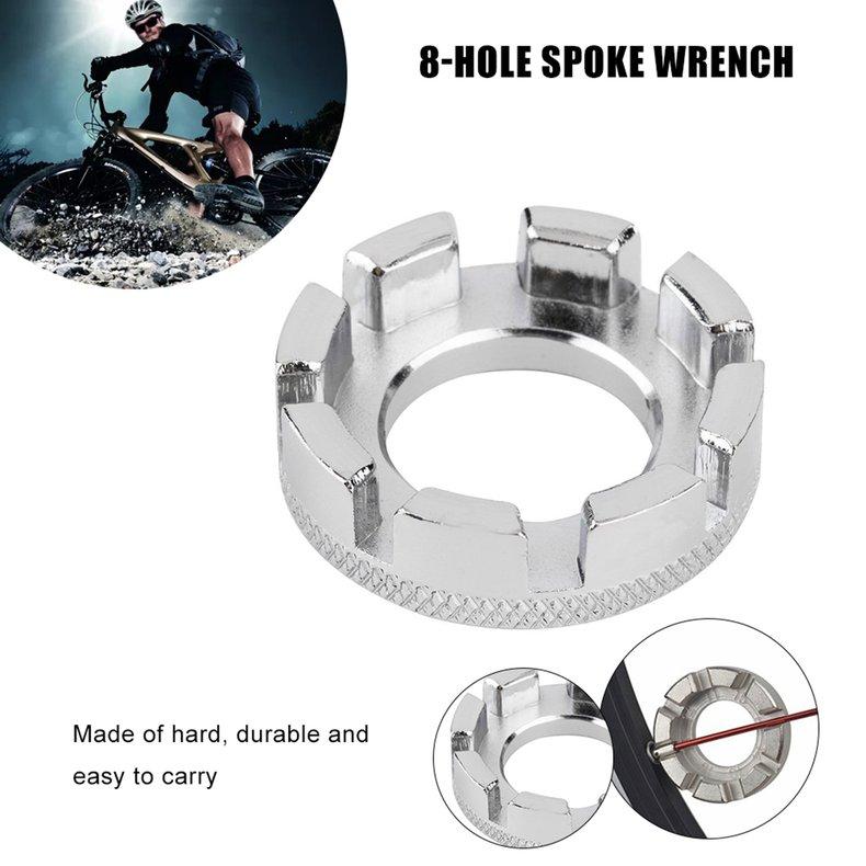 Mini Cycle Spoke Nipple Key Bike Wheel Rim 8 Way Wrench Spanner Repair ...