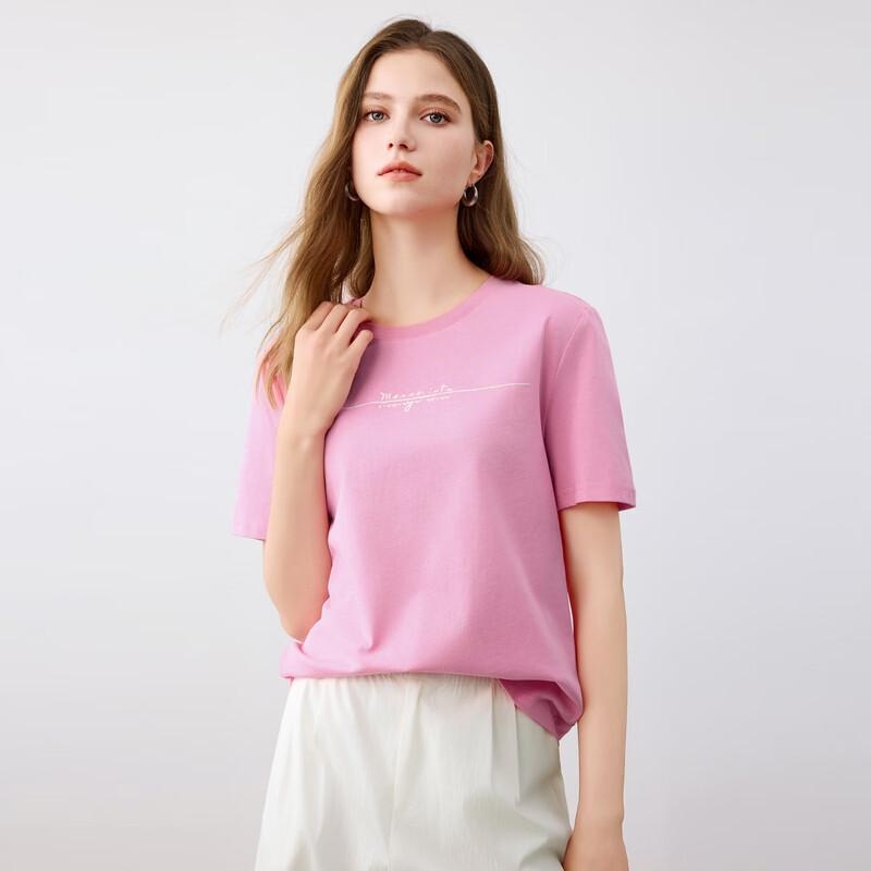 Elva' Island Women's Solid Short Sleeve Round Neck T-Shirt