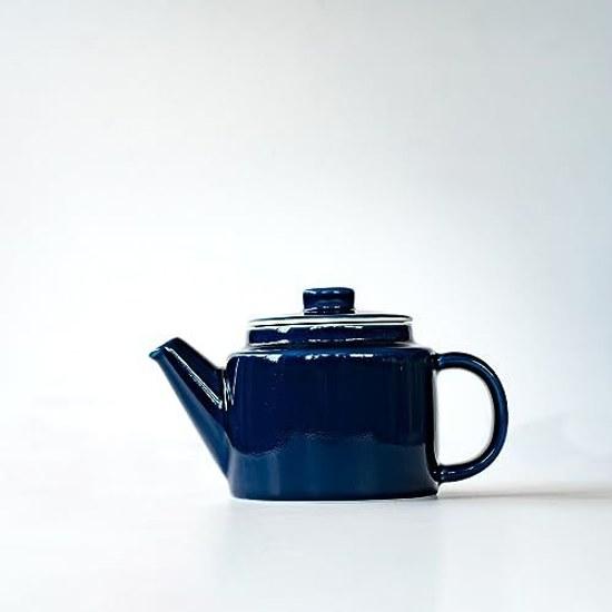 Nishikai Toki Hasami Yaki Common Teapot Navy (Super Stainless Tea Strainer) 500ml Nordic Tableware Black Pot Kyusu Made Japan 13873