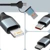 3 In 2 240W Fast Charge Cable Micro USB TypeC Mobile Phone Data Cable For iPhone Huawei Xiaomi Redmi Samsung Charging Cable