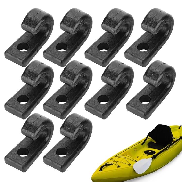 50Pcs Kayak Bungee  Hook Tie Down Hook Kayak Attachments J  Hook for Kayaks Canoes Rowing Boats Easy To Install
