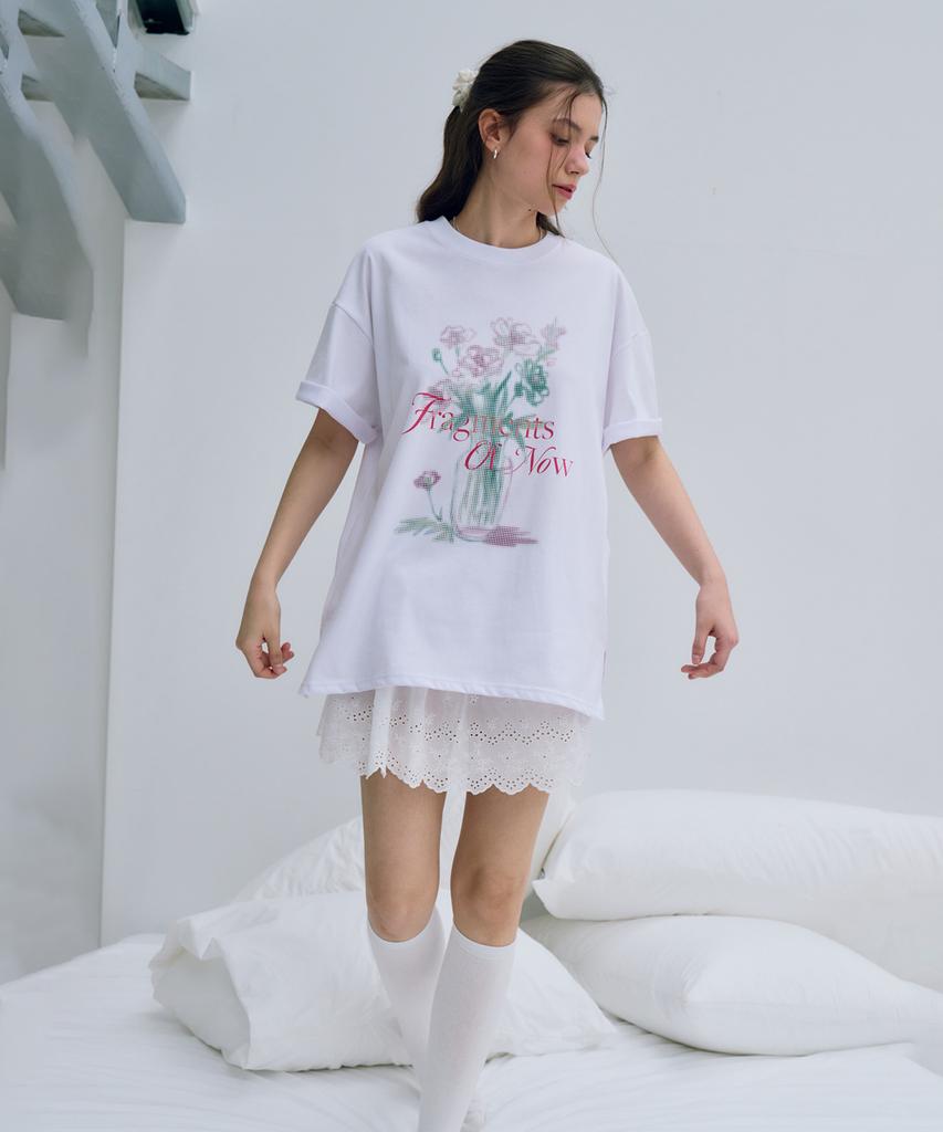Metapeo Met Flower Base Dtp Short Sleeve T-Shirt Pure White