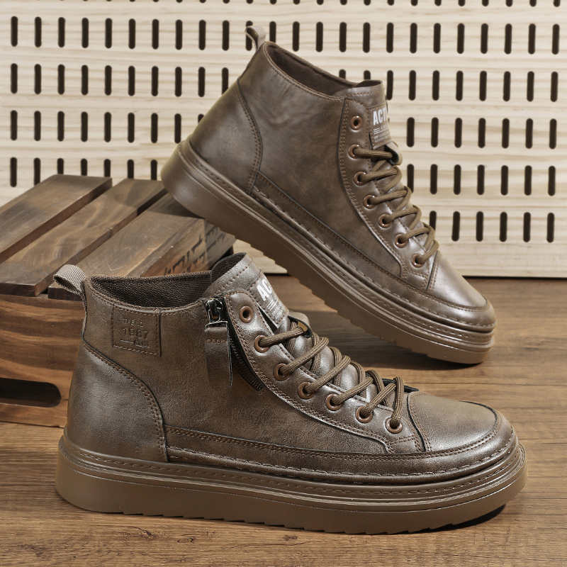 Mode High-Top Übergangszeit Herren Schwarzer Stiefel Klobige Grüne Farbe Schuhe Mann Sneakers Sport Leben Draußen Neue Kollektion 2025outdoor