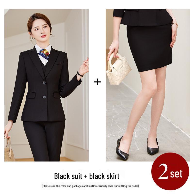 Dámský formální oblek slim fit pro rok 2024: Podzimní/Zimní Manažerské Pracovní Oblečení