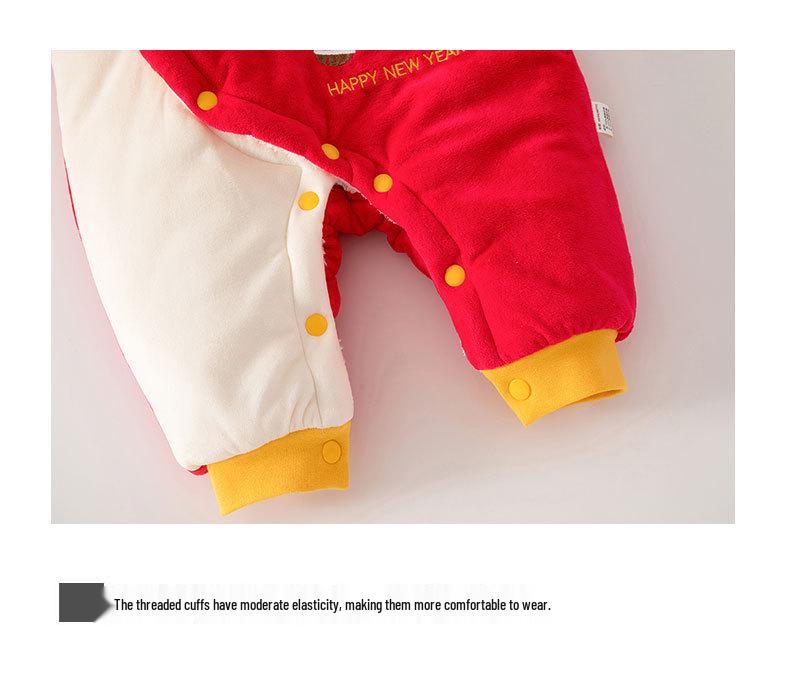 Super süßer Baumwoll-Baby-Body mit Kapuze und Cartoon-Design