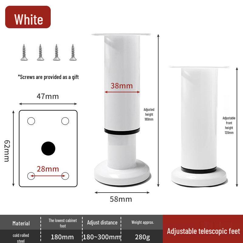 Adjustable Stainless Steel Furniture Legs for Cabinets and Tables