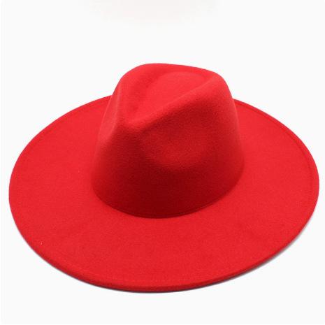 Cappello a tesa larga con visiera piatta da coppia uomo e donna autunno e inverno cappello a cilindro di lana cappello da jazz da gentiluomo