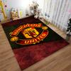 "Manchester United Logo Teppich, Roter und Schwarzer Sportfan Dekor Teppich" Geeignet für den Einsatz als Anti-Rutsch-Matte für Wohnzimmer Schlafzimmer Sofas