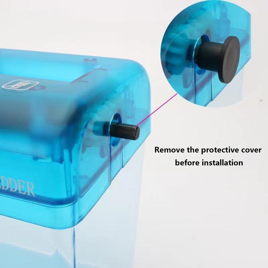 Mini Hand Shredder Desktop Paper Trimmer devices Transparent Plastic Window Bin Suitable for Christmas Birthday Gift