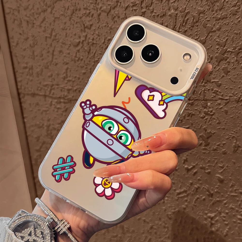 Cute G-Gogoriki K-Kikoriki Phone Case For iPhone 17 16 15 14 13 12 11 Pro Max Air Matte Laser Aurora Shockproof Funda