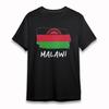 Women's Cotton Breathable T-Shirt Malawi Rising Sun Art Tee Short Oversize Black