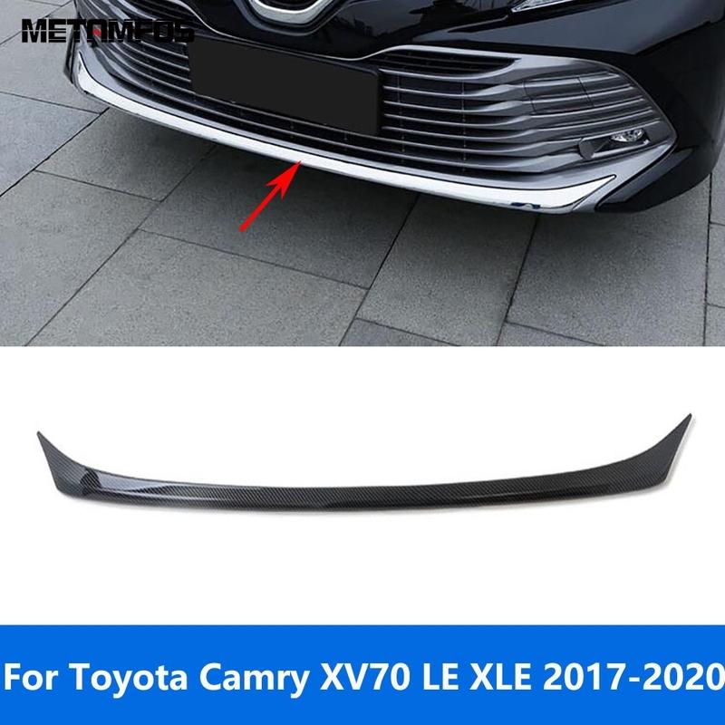 Front Bumper Lip Trim For Toyota Camry XV70 LE XLE 2017 2018   Chrome Grille Body Kit Splitter Diffuser Car Accessories