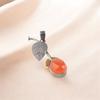 Genuine Carnelian Gemstone 925 Sterling Silver Jewelry Pendant 1.69" For Women PP-55-24