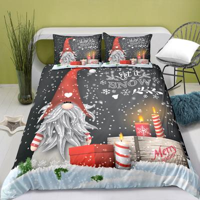Christmas Snowman Bedding Quilt Cover Pillowcase Full Size Queen Bedding Set Bed Set Queen Size Cute Juego De Cama