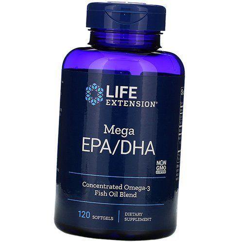 

Риб ячий жир, Mega EPA/DHA, Life Extension 120гелкапс (67346001) 120softgels
