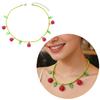 Fruit Shaped Pendant Beaded Necklace Crafted From Acrylic Materials Ideal For Casual And Formal Wear