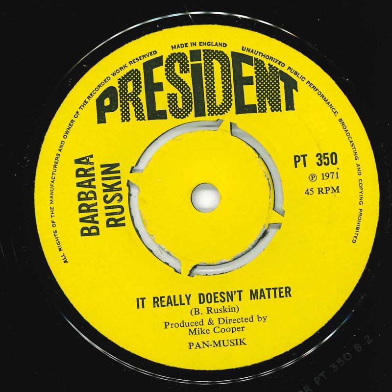 

7-дюймовая пластинка БАРБАРЫ РАСКИН - (Я хочу быть твоим) Плюшевый мишка PT350 Президент 1971 Великобритания Поп Б/у