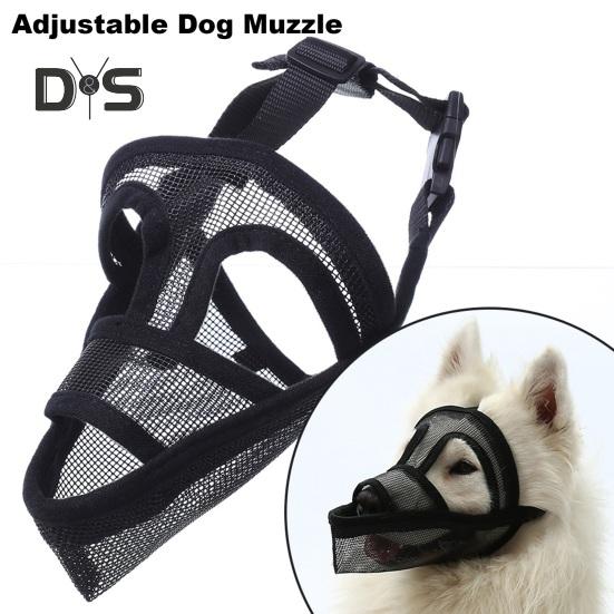 Breathable Mesh Dog Muzzle Anti Bark Pet Mouth Cover Prevent Biting Chewing Dog Training Muzzle for Walking Grooming