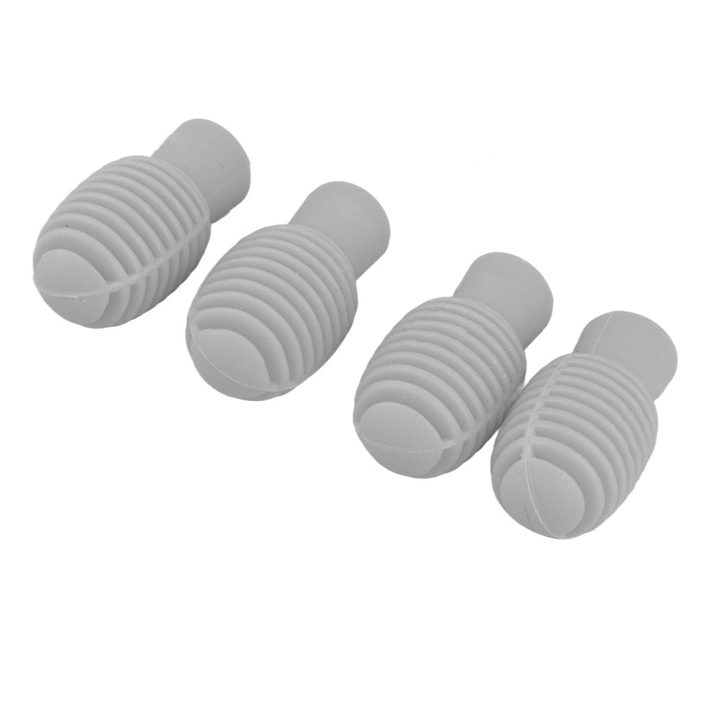 4Pcs Drumstick Silent Tip Silicone Drum Stick Dampener Mallet Mute Tip Instrument Accessory Grey