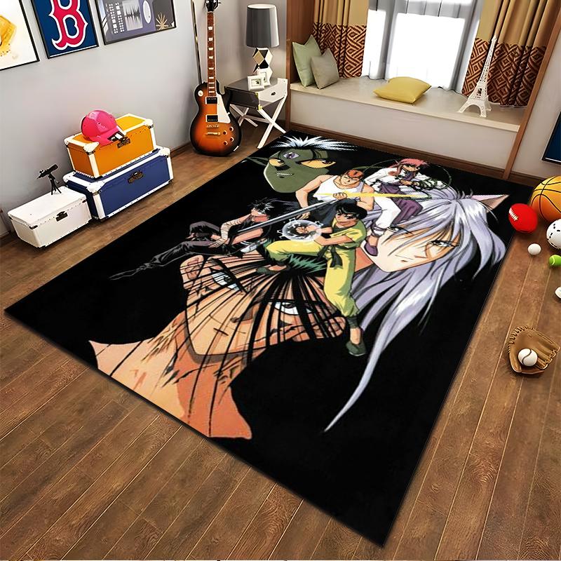 Anime Characters Printed Rug for Home Decor - Cartoon Style Carpet Suitable for use as an anti-slip for living room bedroom sofas