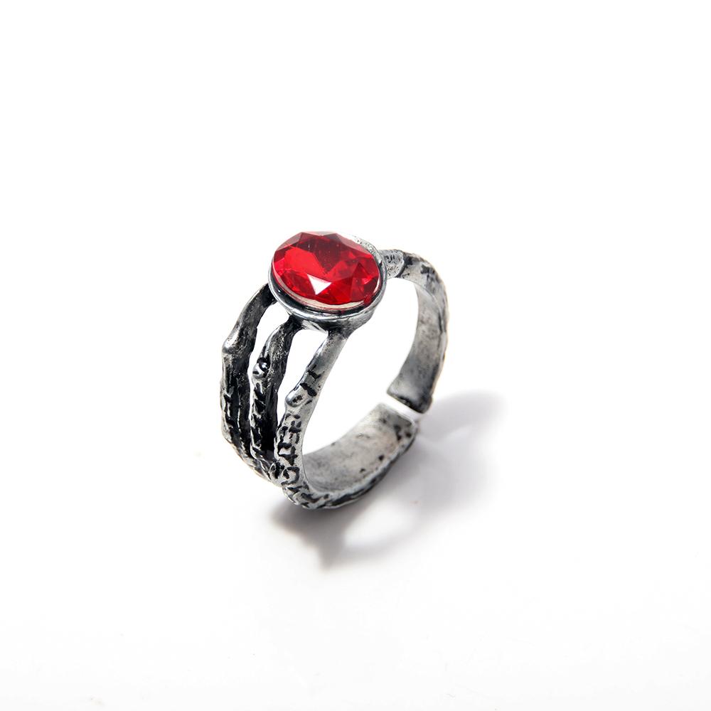 Anello delle Anime Anelli Regolabili Pietra Preziosa Cloranzia Metallo Anello di Crisantemo per Donne Uomini Gioielli Cosplay Accessori Regalo