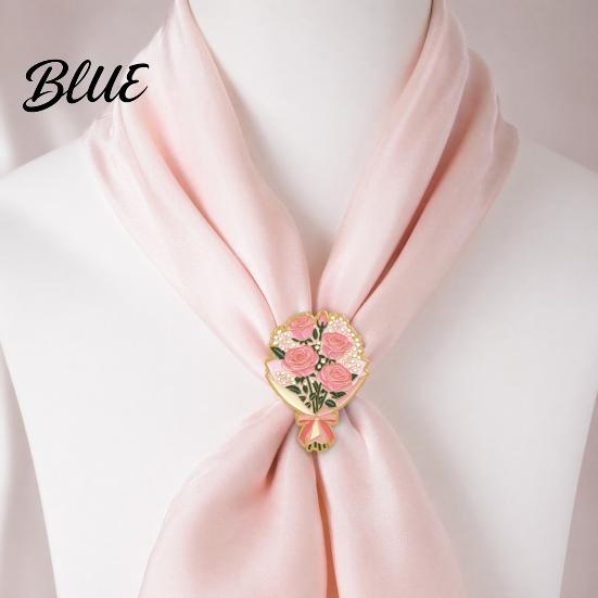 Alloy Flower Brooch Zinc Pin Colorful Shape Lapel Smooth Polished