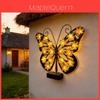 Solar Outdoor Wall Light With Butterfly Decor For Garden And Villa Landscape Lighting